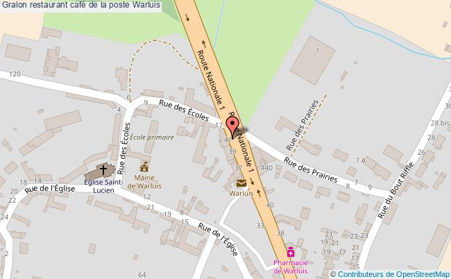 plan café de la poste Warluis