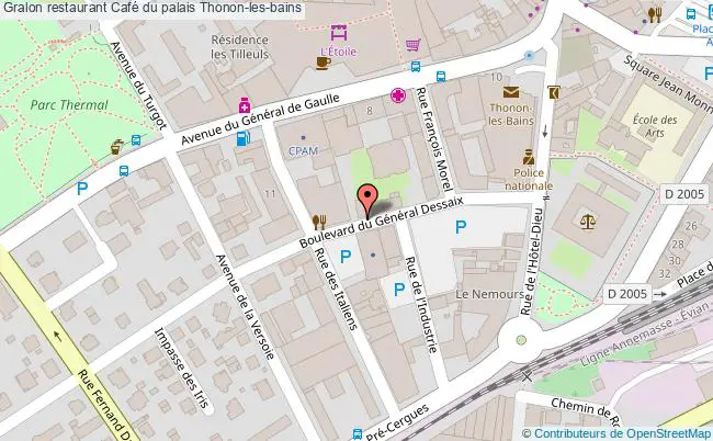 plan Café du palais Thonon-les-bains