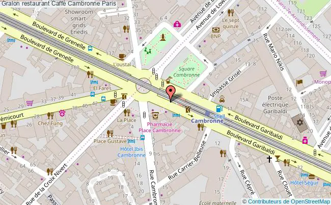 plan Caffé Cambronne Paris