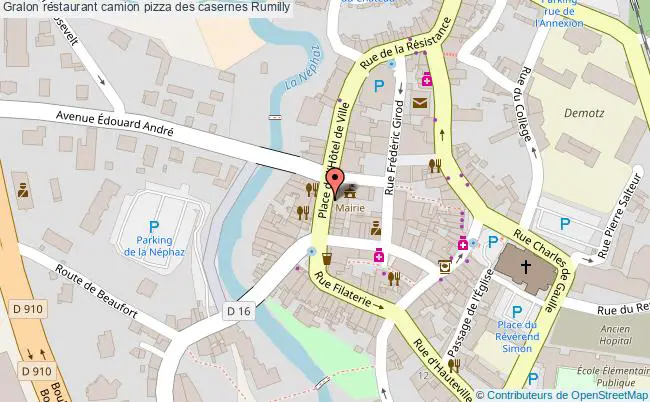 plan camion pizza des casernes Rumilly