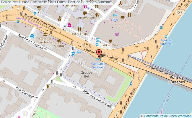 plan Campanile Paris Ouest-Pont de Suresnes Suresnes