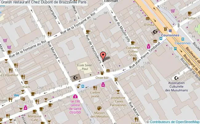 plan Chez Dupont de Brazzaville Paris