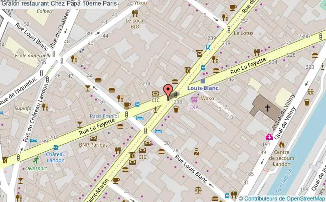 plan Chez Papa 10eme Paris