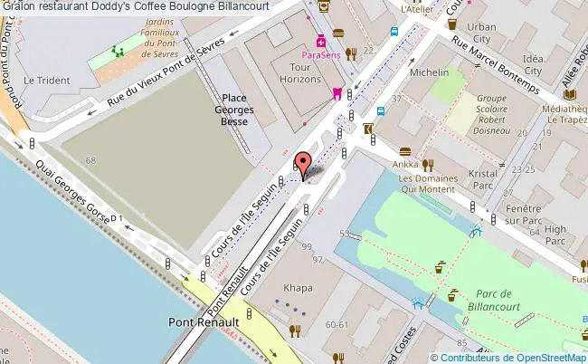 plan Doddy's Coffee Boulogne Billancourt