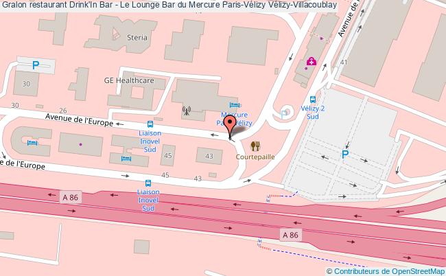 plan Drink'In Bar - Le Lounge Bar du Mercure Paris-Vélizy Vélizy-Villacoublay