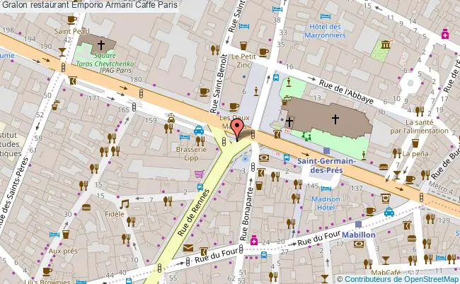 plan Emporio Armani Caffe Paris