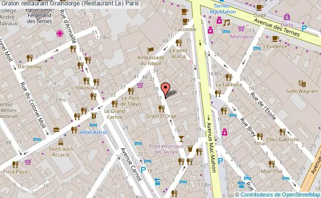 plan Graindorge (Restaurant Le) Paris