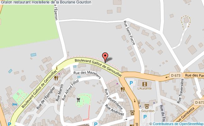 plan Hostellerie de la Bouriane Gourdon