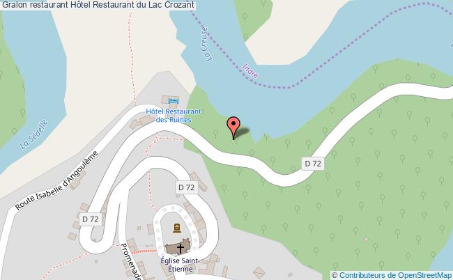 plan Hôtel Restaurant du Lac Crozant