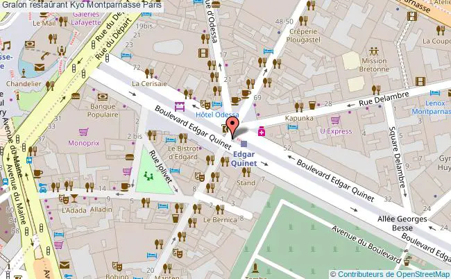 plan Kyo Montparnasse Paris