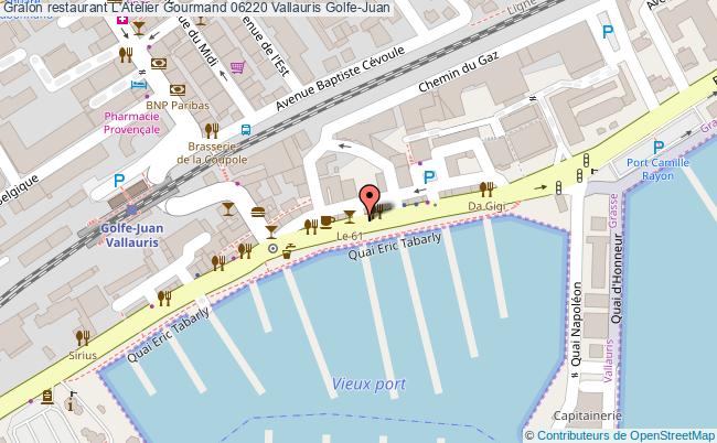 plan L'Atelier Gourmand 06220 Vallauris Golfe-Juan