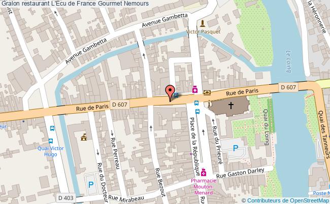 plan L'Écu de France Gourmet Nemours