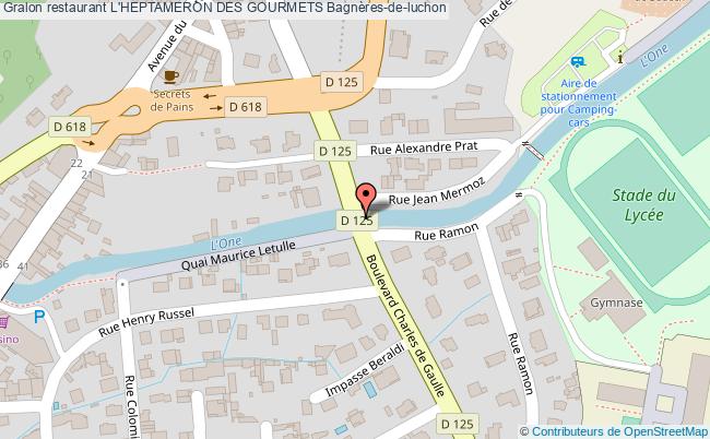 plan L'HEPTAMERON DES GOURMETS Bagnères-de-luchon