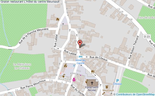 plan L'Hôtel du centre Meursault