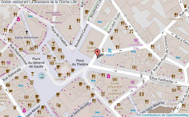 plan La Brasserie de la Cloche Lille