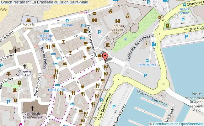 plan La Brasserie du Sillon Saint-Malo