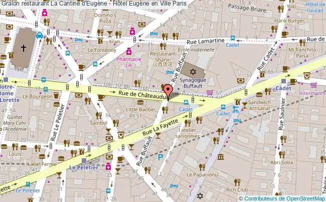 plan La Cantine d'Eugène - Hôtel Eugène en Ville Paris