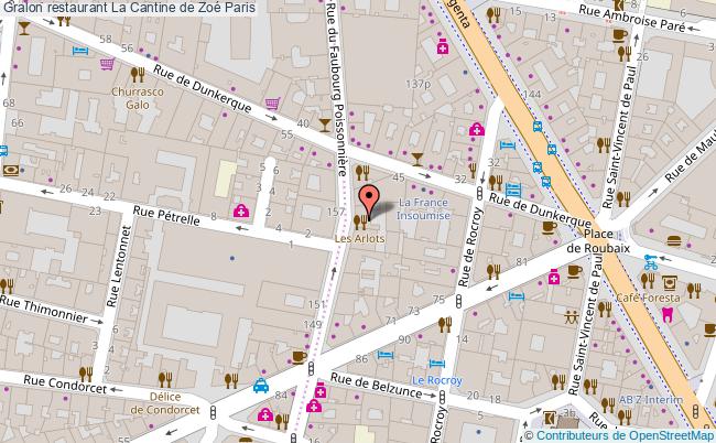 plan La Cantine de Zoé Paris