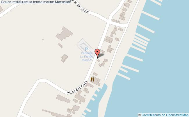 plan la ferme marine Marseillan