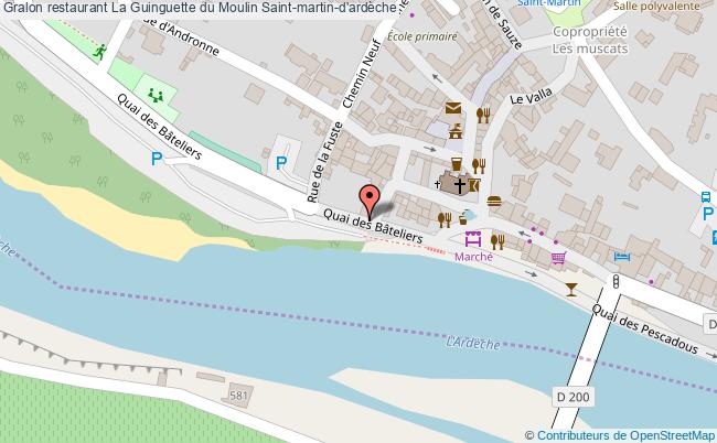 plan La Guinguette du Moulin Saint-martin-d'ardèche