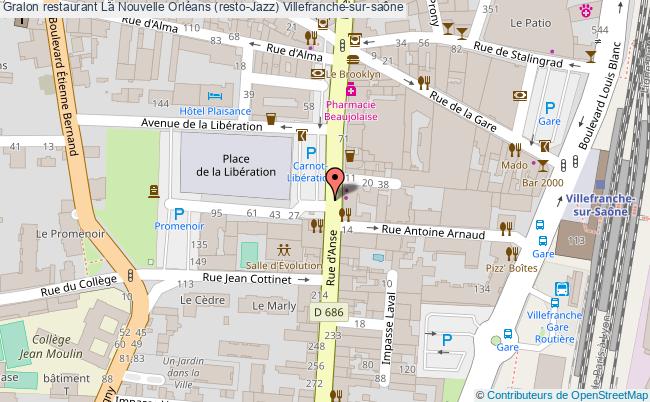 plan La Nouvelle Orléans (resto-Jazz) Villefranche-sur-saône