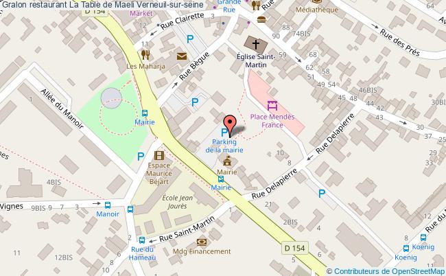 plan La Table de Maeli Verneuil-sur-seine