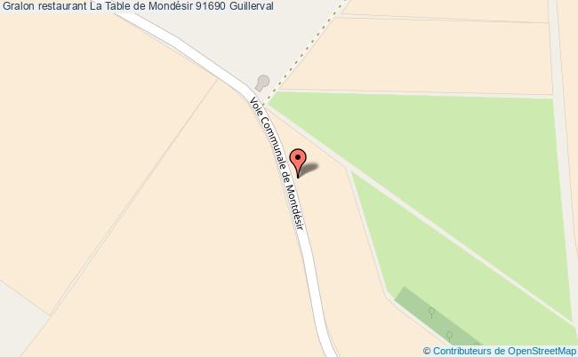 plan La Table de Mondésir 91690 Guillerval