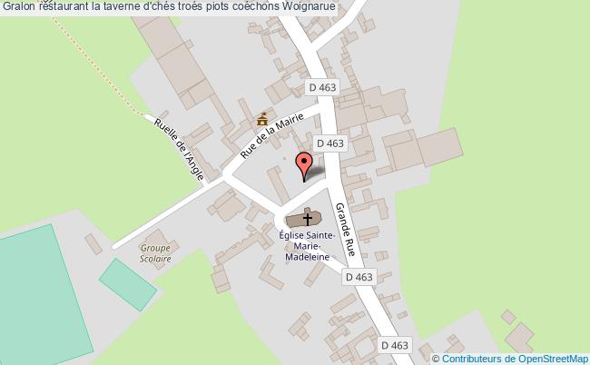 plan la taverne d'chés troés piots coéchons Woignarue