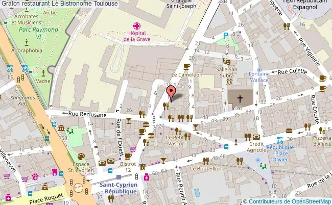 plan Le Bistronome Toulouse