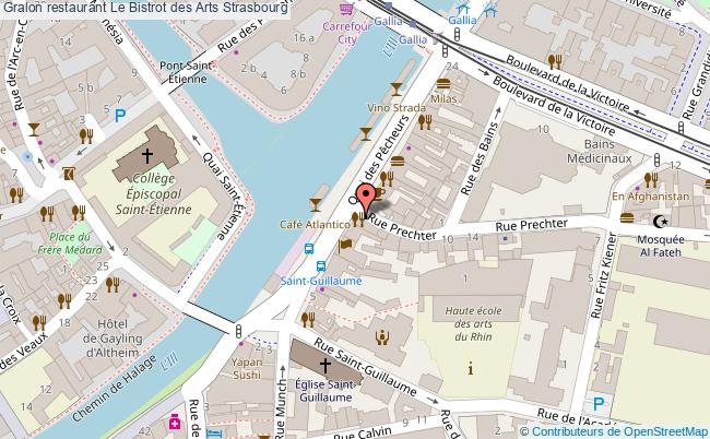 plan Le Bistrot des Arts Strasbourg