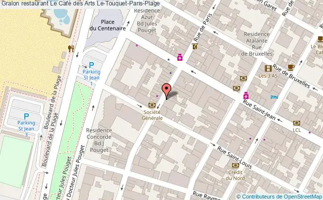 plan Le Café des Arts Le-Touquet-Paris-Plage