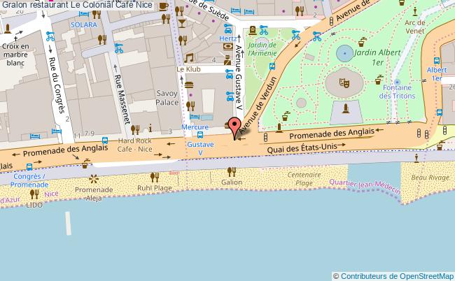 plan Le Colonial Café Nice