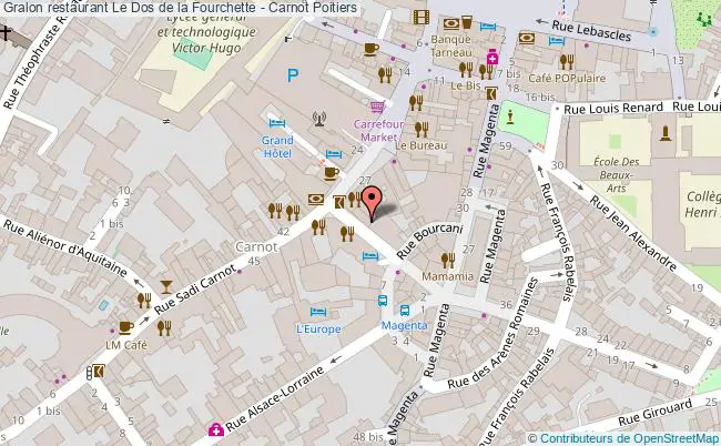 plan Le Dos de la Fourchette - Carnot Poitiers