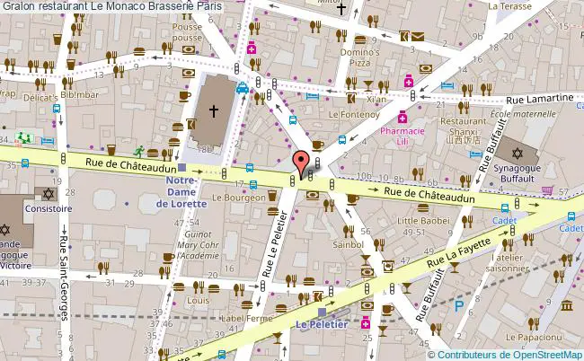 plan Le Monaco Brasserie Paris
