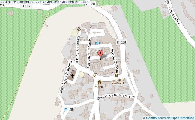 plan Le Vieux Castillon Castillon-du-Gard