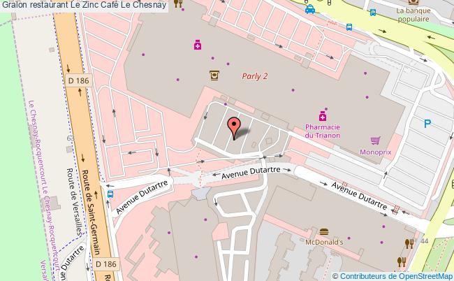 plan Le Zinc Café Le Chesnay