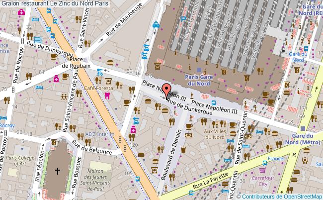 plan Le Zinc du Nord Paris