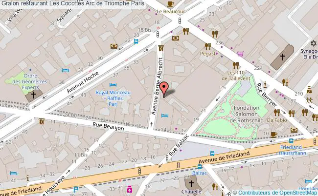 plan Les Cocottes Arc de Triomphe Paris