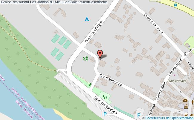 plan Les Jardins du Mini-Golf Saint-martin-d'ardèche