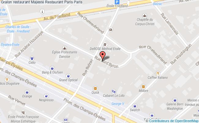plan Majesté Restaurant Paris Paris