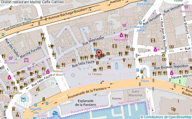 plan Marina Caffe Cannes