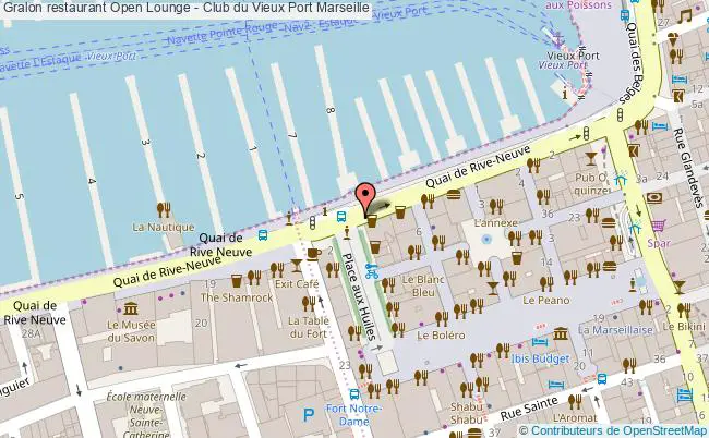plan Open Lounge - Club du Vieux Port Marseille