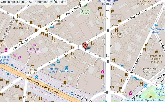 plan PDG - Champs-Élysées Paris