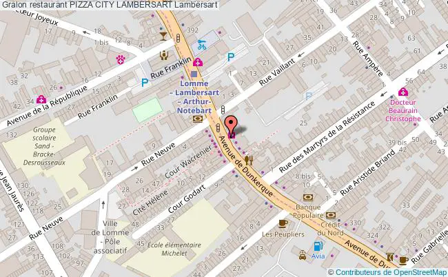 plan PIZZA CITY LAMBERSART Lambersart