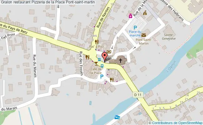 plan Pizzeria de la Place Pont-saint-martin