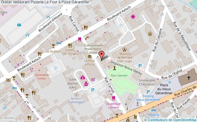 plan Pizzeria Le Four à Pizza Gérardmer
