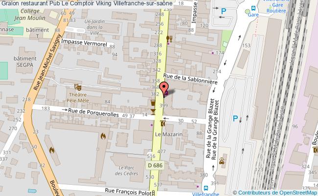 plan Pub Le Comptoir Viking Villefranche-sur-saône