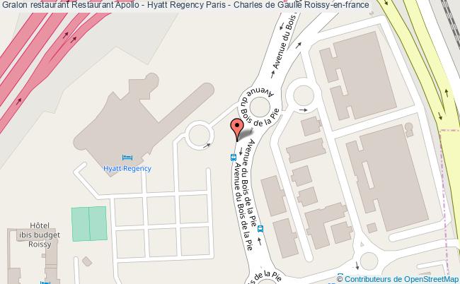 plan Restaurant Apollo - Hyatt Regency Paris - Charles de Gaulle Roissy-en-france