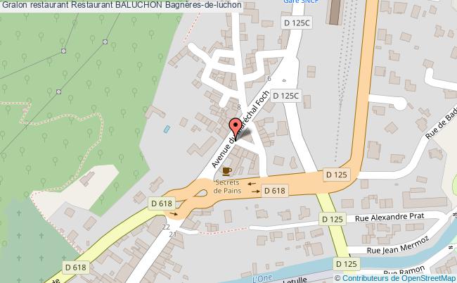 plan Restaurant BALUCHON Bagnères-de-luchon