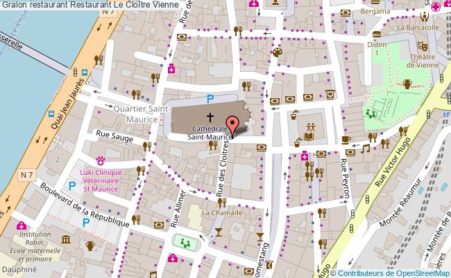 plan Restaurant Le Cloître Vienne